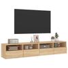 Vidaxl Ścienne Szafki Tv, 2 Szt., Dąb Sonoma, 80X30X30 Cm