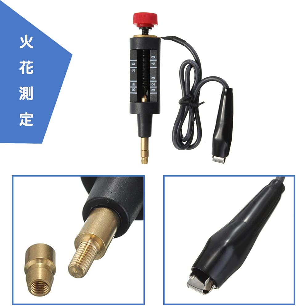 Тестер свечей зажигания Инструмент для измерения зажигания Измерение искры Проверка зажигания Регулируемый Диагностический инструмент для диагностики цепи