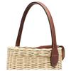 Longchamp Épure Embossed Logo Woven Straw And Leather Bucket Bag Women handbags Beige Brown 10161HCY016