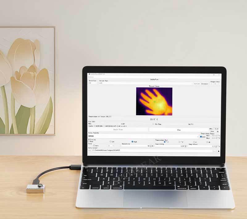 Инфракрасная тепловизионная камера USB Type-C с полем зрения 45°/90°, поддержкой фото и видео
