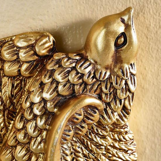 1/2Pcs Carving Swallow Wall Sculpture Decoration Golden Flying Bird Wall Art Home Bedroom Living Room Bathroom Wall Decorative Sign
