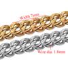 1 Meter Stainless Steel Cuban Chains Bulk for DIY Jewelry Making Crafts Bracelet  Accessories Handmade Hip Hop Necklace Findings