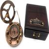 Sundial Compass In Wooden Case - Gilbert Sundial Camping/Hiking Accessories In Style