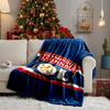 Olympique Football Crest Blanket Lightweight Ideal Bedding Blanket Perfect for Travel, Camping, Living Rooms, Offices, Sofas, Fan Christmas gift