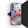 Чехол для телефона для Samsung Galaxy S25 S24 S23 FE Ultra Plus S7 Edge S25+ S23+ A56 5G Funda Корпус Мягкий чехол Цветок мака Цветение Роза