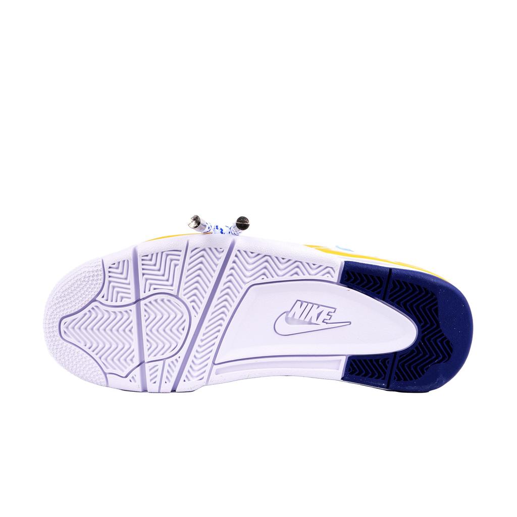 Nike Flight Legacy Скользкие Устойчивые к истиранию Средние Винтажные Баскетбольные Кроссовки Мужские Бело-синие BQ4212-102(Команда626-)