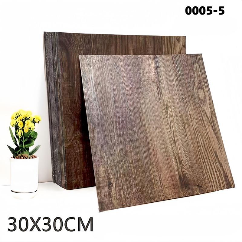 Самоклеящаяся ПВХ плитка с текстурой дерева: Водонепроницаемый, влагостойкий, износостойкий для полов и стен спальни, гостиной, ванной комнаты.