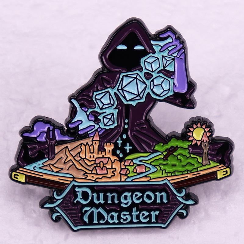 RPG Игра Подземелье DnD Дракон Кубики D20 Аниме Эмалевые Значки Нагрудные Значки Манга Броши для Женщин Модные Ювелирные Аксессуары Подарки