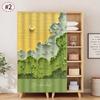 Self-adhesive Cabinet Curtain Oil Painting House Furniture Short Curtains Dustproof Cupboard Wardrobe Cover Kitchen Half-Curtain