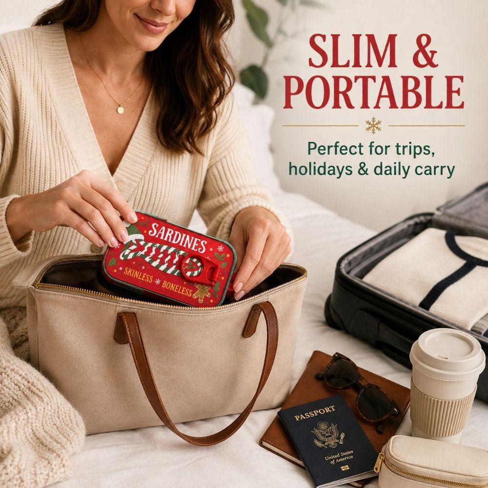 with Fish-Shaped Holders Sardine Tin Jewelry Box Portable Sardine Tin Jewelry Case Christmas Gifts