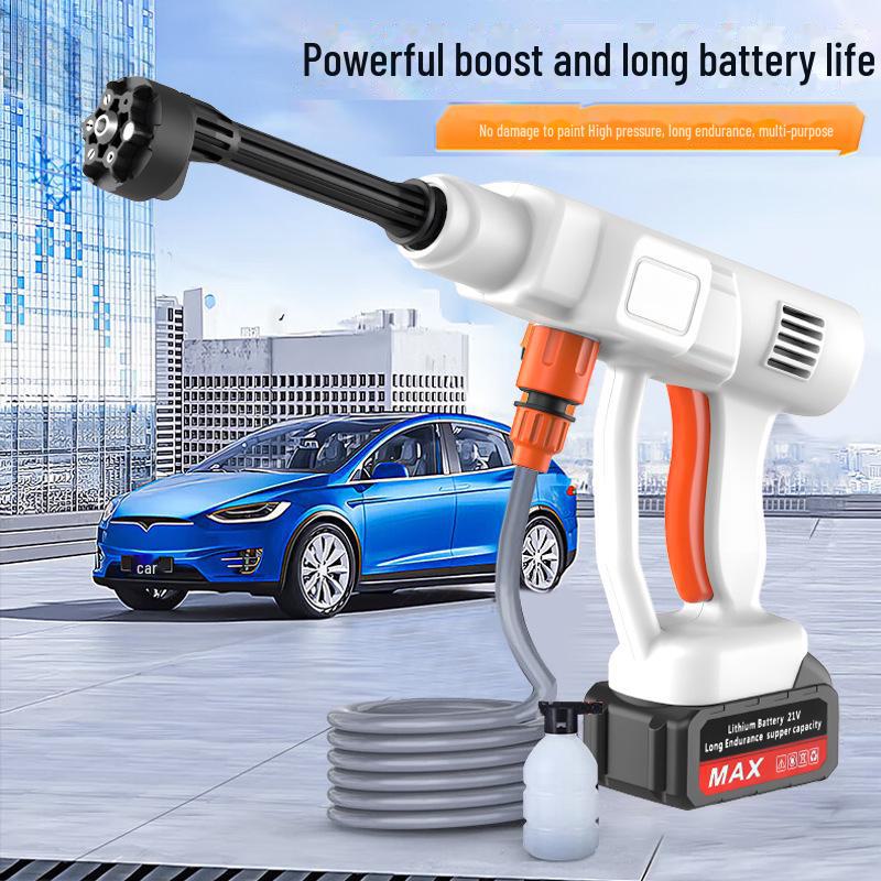 Портативная беспроводная мойка высокого давления с литиевой батареей для мойки автомобиля