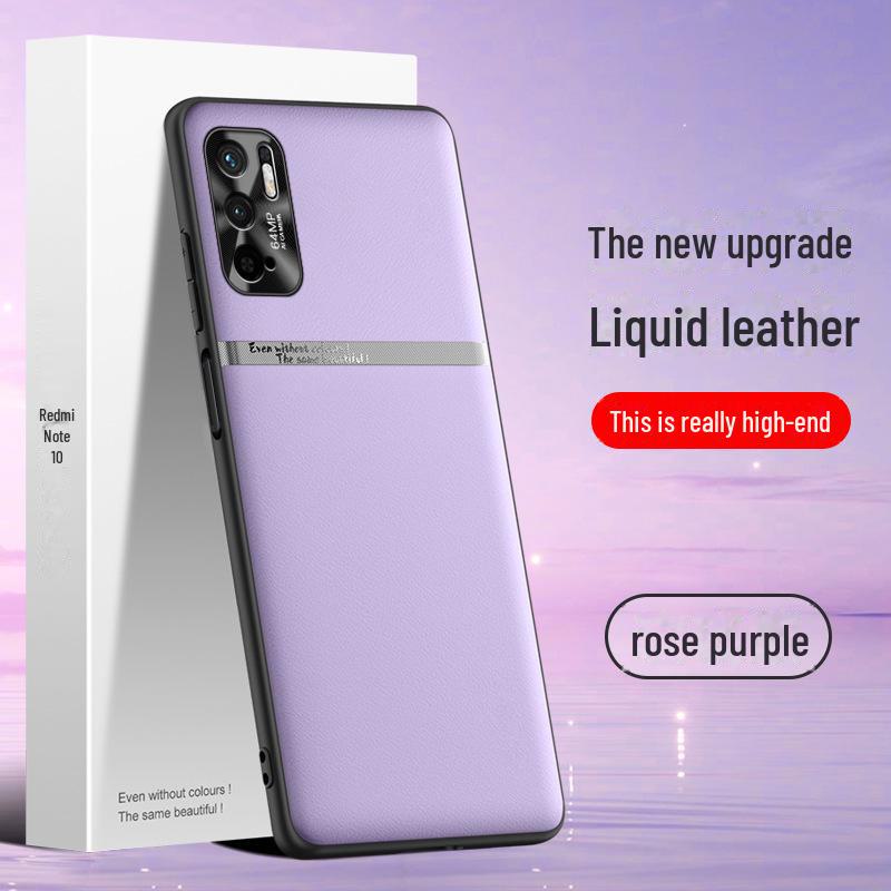 Compatible with Redmi Note 10 5G, Liquid Leather Protective Case - Anti-Fall & Anti-Fouling Cover.