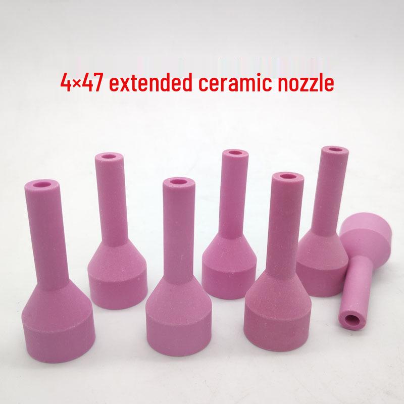 Argon Arc Welding Gun QQ150A Parts: Self-locking Handle, Ceramic Nozzle, Tungsten Holder, Gas Diffuser, Gun Tail.