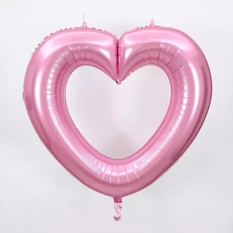40 Inch Heart Balloons Hollow Hook Love Hearts Aluminum Film Balloon Wedding Party Decor Love Balloon for Birthday Photo Shoots