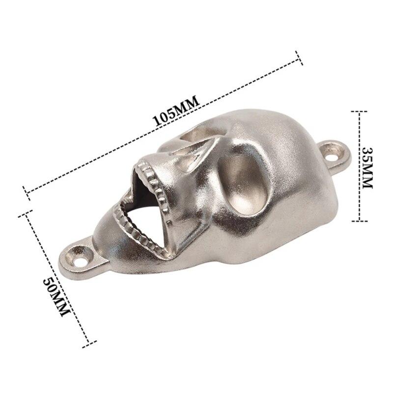 1 шт. Настенная открывалка для бутылок Металлическая в форме черепа Открывалка для пива Настенная открывалка для бутылок Кухонные инструменты Модный домашний бар Настенный декоративный