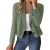 Женский кардиган с длинным рукавом, открытый спереди, блейзер в стиле business casual, застежка на пуговицах, манжеты на пуговицах, приталенный, легкая верхняя одежда для работы