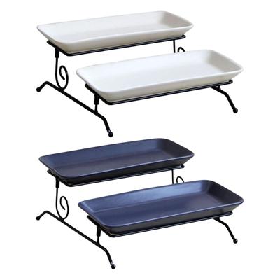 2-х слойная сервировочная тарелка подставка для кексов поднос для закусок поднос для десертов для шведского стола