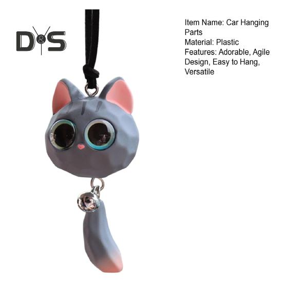 Подвесное украшение для автомобиля в виде кошки, симпатичная лиса, украшение для зеркала заднего вида автомобиля, декоративные аксессуары для салона автомобиля