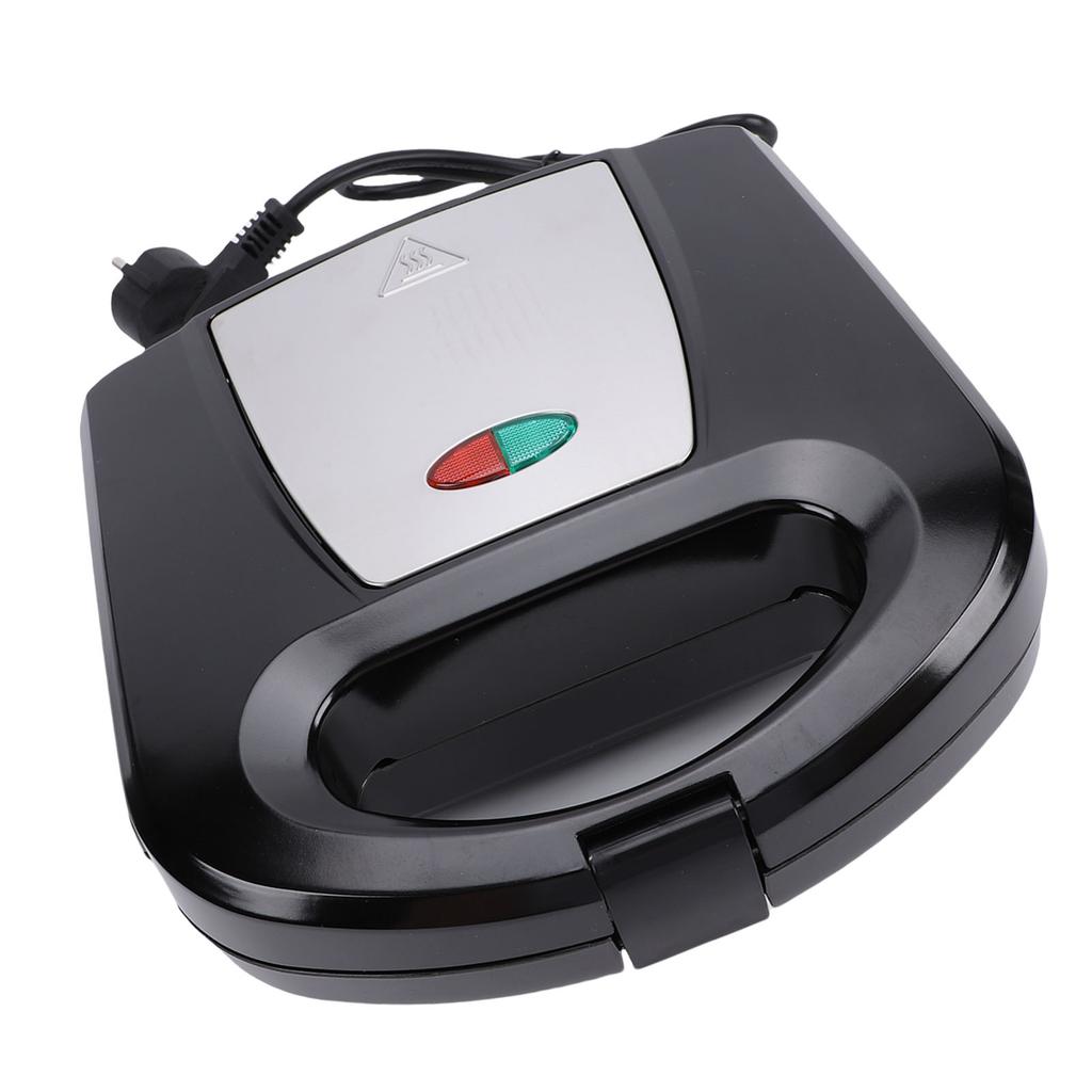 Waffle Maker Stainless Steel Nonstick Portable Electric Waffle Iron Breakfast Machine for Home Snacks Black