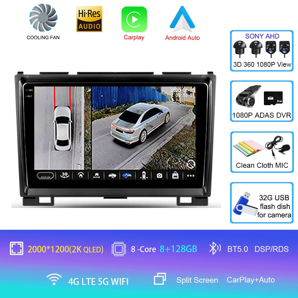 Автомобильное радио Android 14 Carplay для Great Wall Haval Hover H5 H3 2011 - 2016 Навигация Мультимедийный проигрыватель Стерео WiFi+4G видео BT