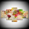 5 Panel Colorful World Map Abstract Wall Art Posters Canvas Decoration Pictures HD Prints Paintings For Living Room Home Decor No Frame