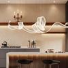 Modern Luxury Designer Long Strip Chandelier for Hotel Lobby or Restaurant Reception