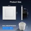 BSEED WIFI Click Switches Wall Smart Click Light Plastic Switches Yellow Backlight Plastic Frame EU Standard Tuya APP Switch