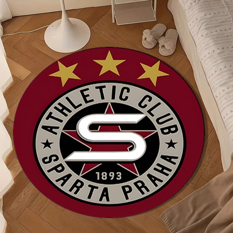 Sparta Prague Football Round mat, Anti-slip Circle Carpet Chair rug For livingroom,Bedroom, doormat home decor Gift Christmas Gifts