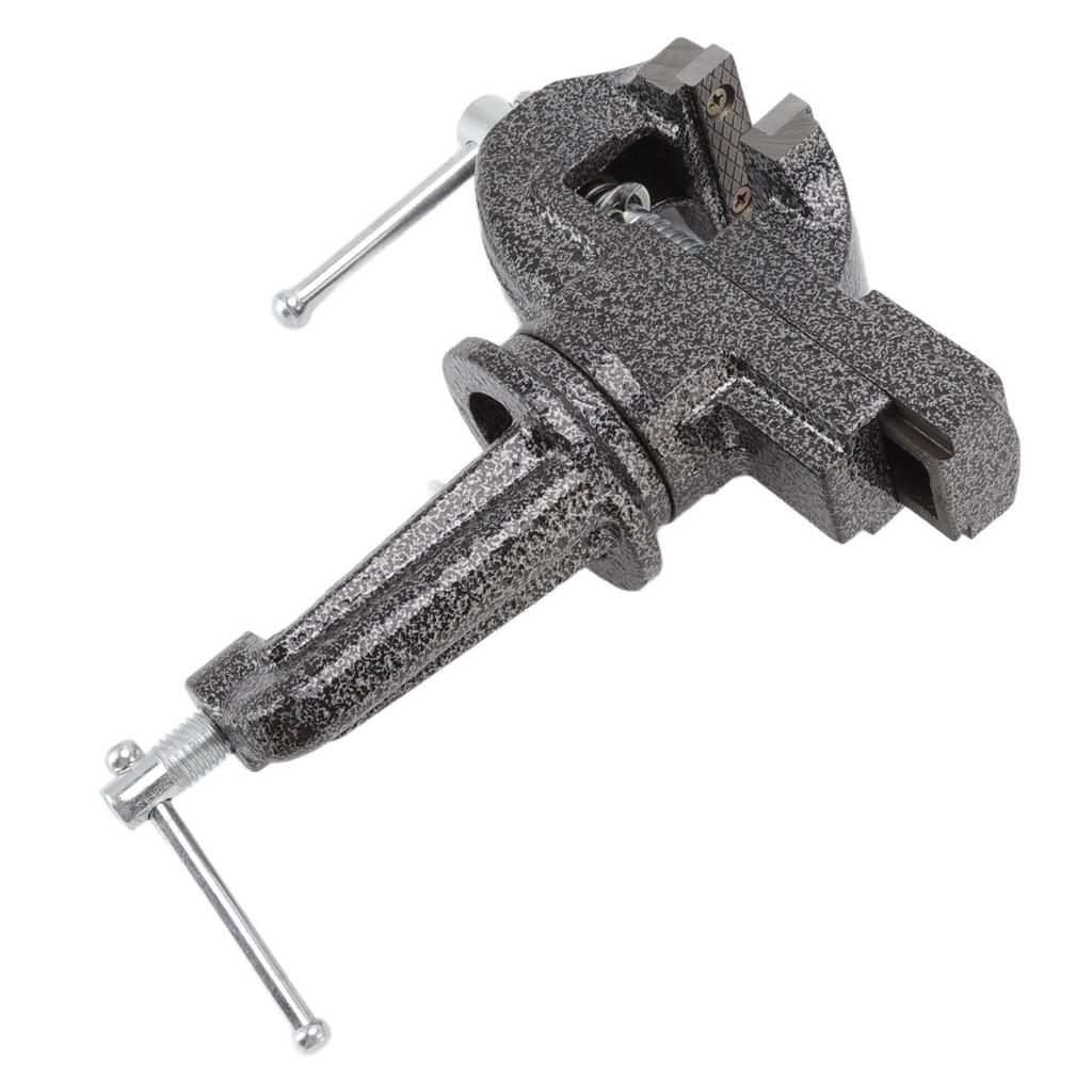 Bench Vise 360 Degree Rotating Cast Steel Small Clamp On Table Vise for Woodworking Jewelry Making