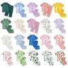 1-6 Years Kids Pajama Set Short Sleeve Button Top and Pants Comfortable Loungewear
