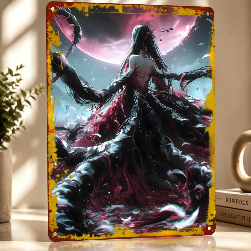 Dark Fantasy Woman Metal Poster Perfect Gift for Fans Lovers Personalized Wall Art Metal Sign for Decoration Room Decor Luxury