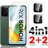 HonorX7c 4G Стекло 4-в-1 Закаленное стекло для Honor X7c 4G Защитное стекло для Xonor Honar Honer X 7c X7 c Защитные стекла для экрана и камеры