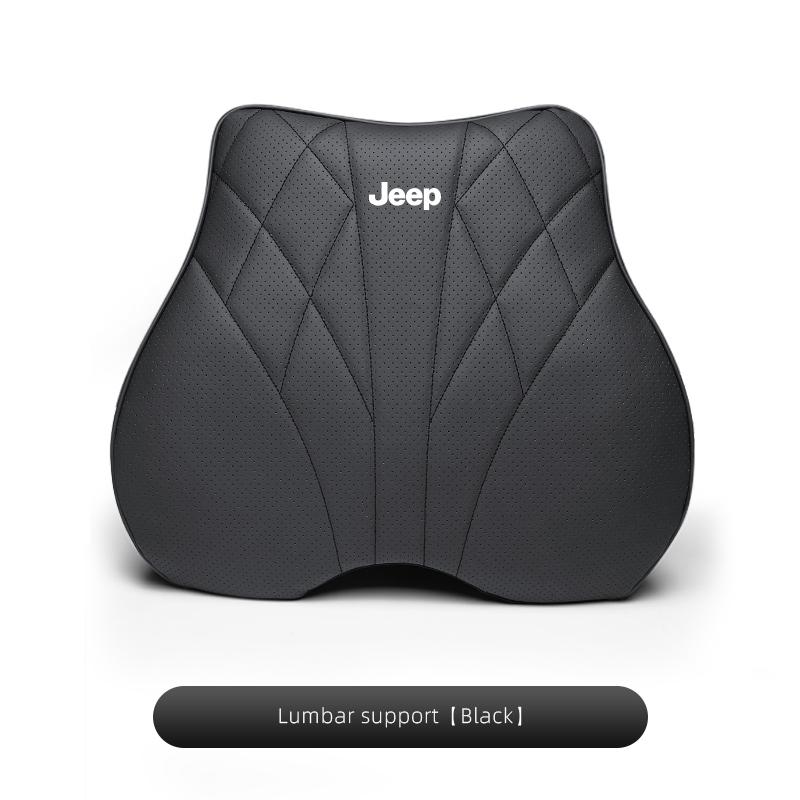 Quality Leather Car Cushion Waist Cushioning Seat Headrest For Jeep Grand Cherokee Wrangler JK Gladiator Compass Renegade Recon
