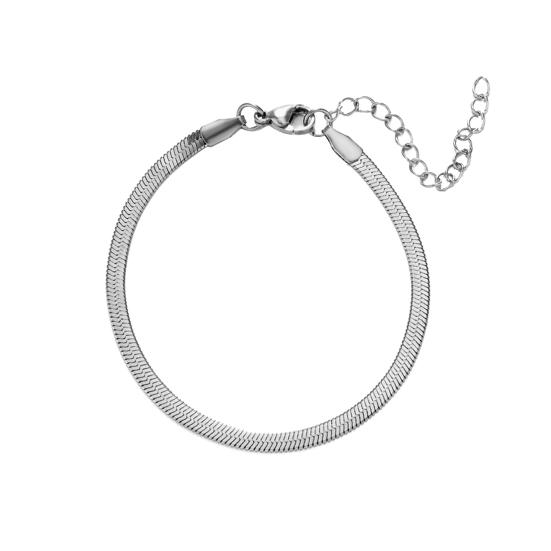 Мужской браслет с толстой полой цепочкой и карабином, однотонная полированная нержавеющая сталь, витая цепочка в стиле панк для уличных клубных вечеринок