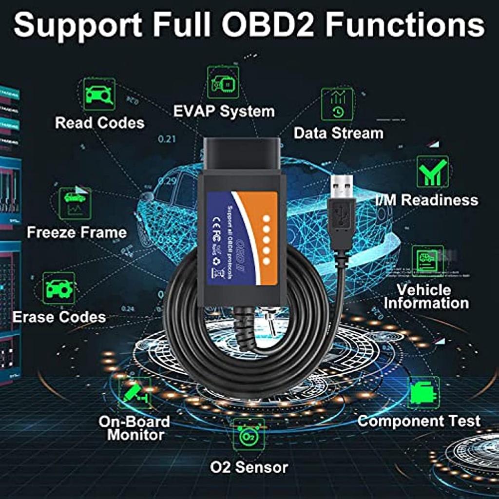 Адаптер Obd2 Elm327 USB-сканер с Ms-Can/HS Can Switch Профессиональный диагностический инструмент Obdii для Ford Mazda