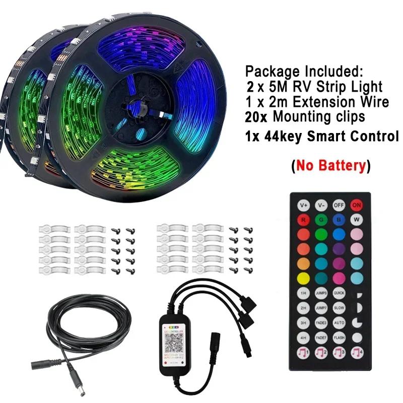 Remote & APP Control RGB Pontoon Boat Marine Led Light Strip Light for Duck Jon Bass Kayak Accent Courtesy Decoration Lights 12v