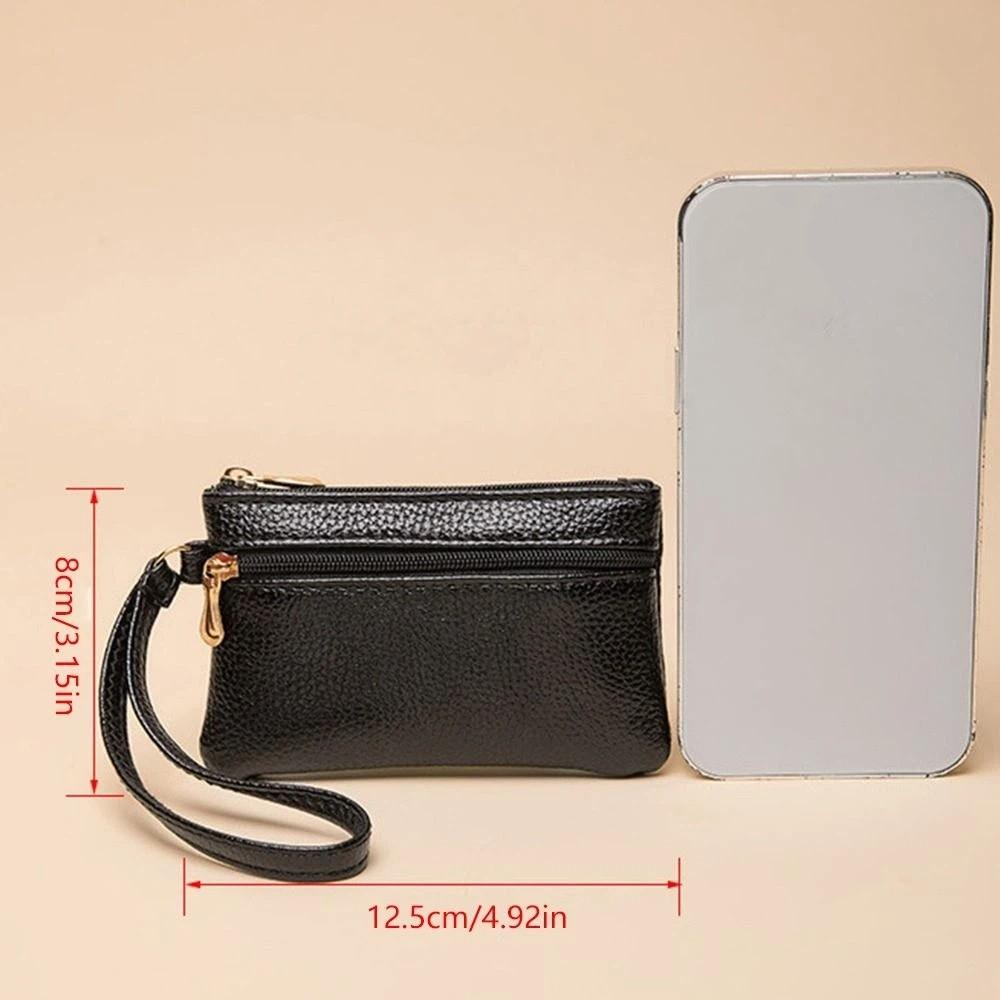 Korean Style Lichee Pattern Zipper Coin Purse Coin Purse Wallet Small Item Bag Women