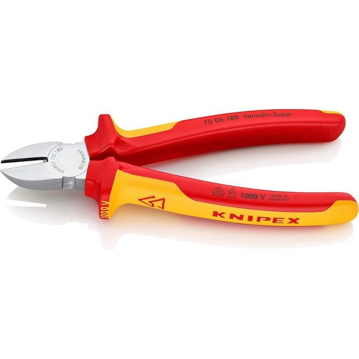 KNIPEX 1000V Insulated Diagonal Cutters 180mm 7006-180 Chrome