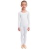 Versatile Kids Thermal Base Layer Set Round Neck Top & Elastic Waist Leggings – Ideal for Dance, Skating & Cold Weather