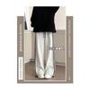 Women Fleece Lined Straight Wide Leg Jogger Pants Striped Casual