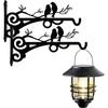 2PCS Rustproof Iron Hooks Hanging Basket Bracket - Outdoor Wall Hangers for Planters, Wind Chimes & Bird Feeders