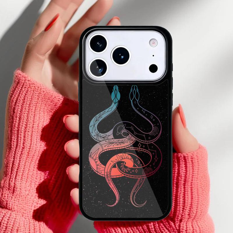 Чехол для телефона «Змея и папоротник» для iPhone 17 Air 16e 15 14 13 Pro Max Задняя крышка для 12 11 Pro Coque