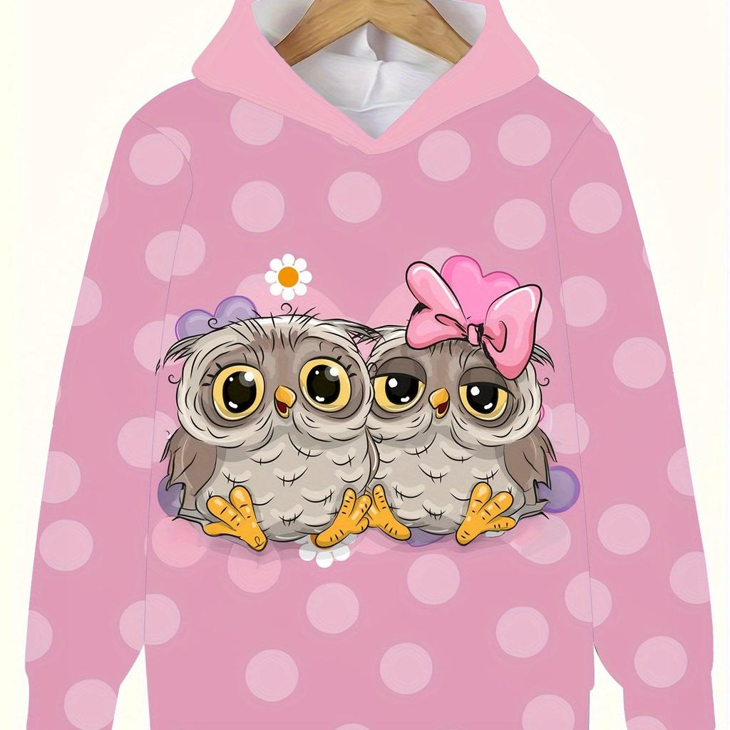 Детская одежда Толстовки с капюшоном для девочек с длинным рукавом 3D милые животные принт детская одежда весна-осень повседневная кавайная одежда для девочек на открытом воздухе топы