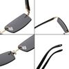 Gradient UV400 Punk Sunglasses Driving Sun Glasses Rimless Rectangle Sunglasses Fashion Shades