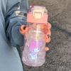 Чашка для воды школьница милая портативная пластиковая чашка для питья прямого налива термостойкий чайник