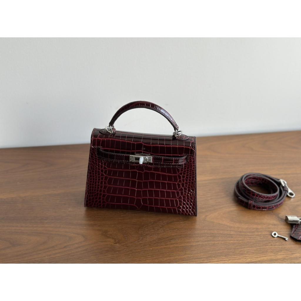 Kazilan 22см Kelli поколение сумка-кроссбоди женская модная универсальная с узором под крокодила из натуральной кожи первого слоя