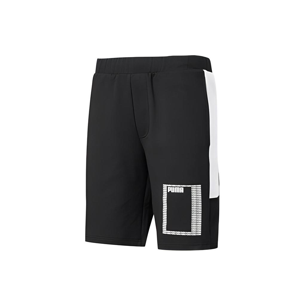Puma Спортивные шорты свободного кроя Colorblock Мужские Низ Черный 852244-01