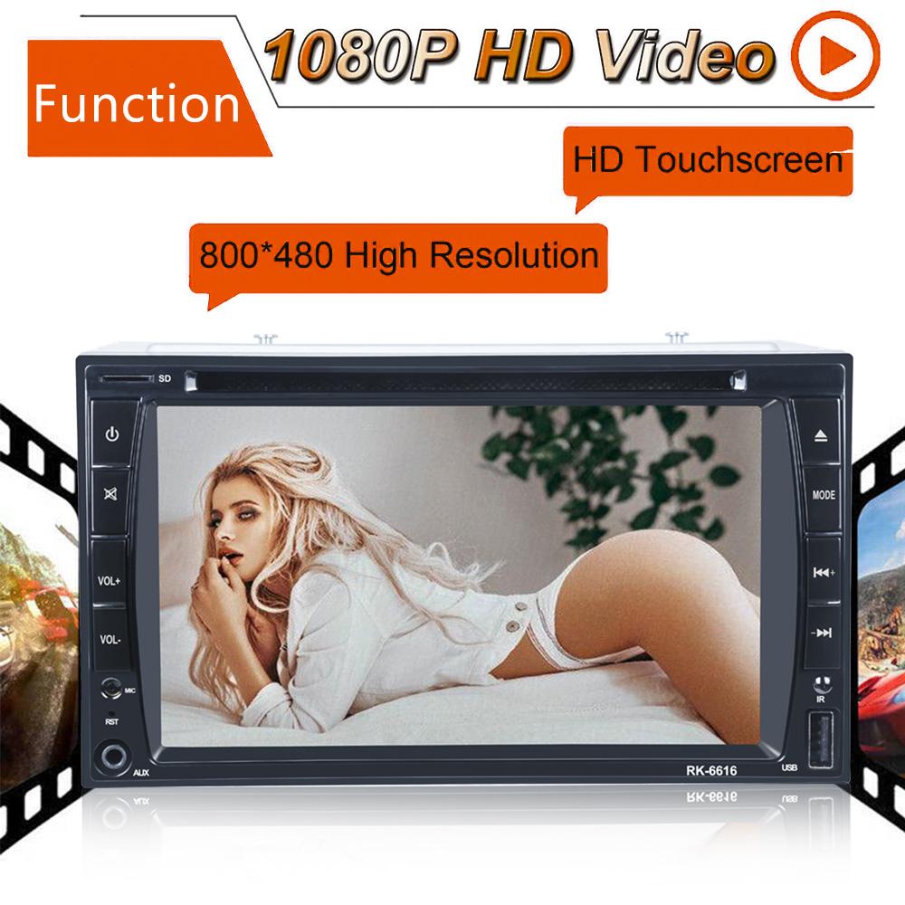 2Din 6.2'' с DVD-радио для автомобиля, автомобильный мультимедиа, дюймовый FM Bluetooth, управление на руле, функция зеркала заднего вида