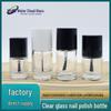 10ml Transparent Round Glass Nail Polish Bottle with Brush