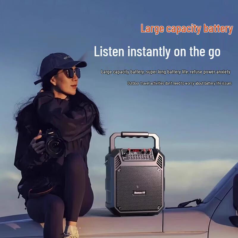 Портативная Bluetooth-караоке-колонка Newmine K511, штекер CN (адаптер в комплекте)